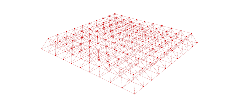 Generated 3D space truss geometry